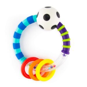 Sassy Ring Rattle Developmental Baby Toy for Early Learning High Contrast For