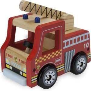 Wooden Wheels Natural Beech Wood Fire Engine by Imagination Generation