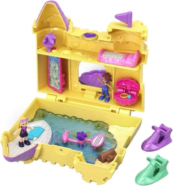 Polly Pocket Pocket World Surf n Sandventure Compact with Surprise Reveals, Micro