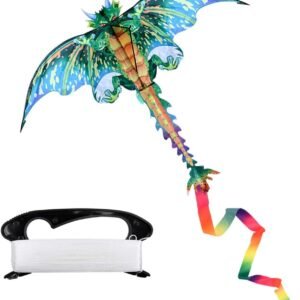 Milky House Dragon Kite,Beach Kites for Kids or Adult,Outdoor/Trip Fun Sports Dinosaur