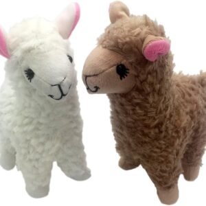 Maggift 2pcs 9inch Plush Stuffed Alpaca Doll Toys Kit Toy