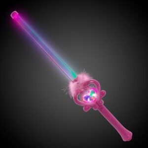 Fun Central LED Light Up Fairy Heart Wand - Princess Party Supplies