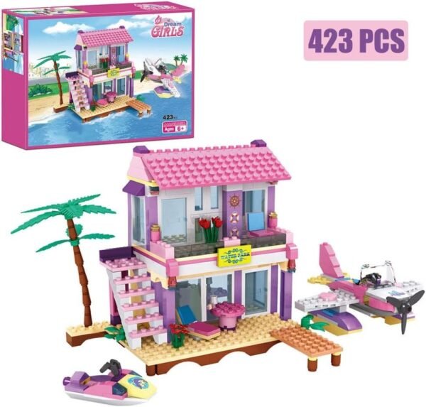 Dream Girls Building Blocks Toys Friends Building Set Big Beach Villa with