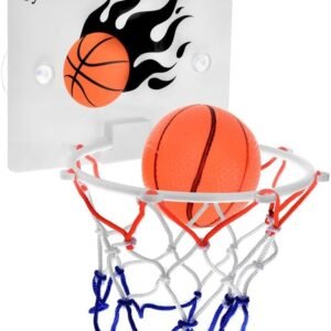 Cyfie Basketball Hoop Toy, Office Desktop Game Bathroom Toilet Slam Dunk Gadget