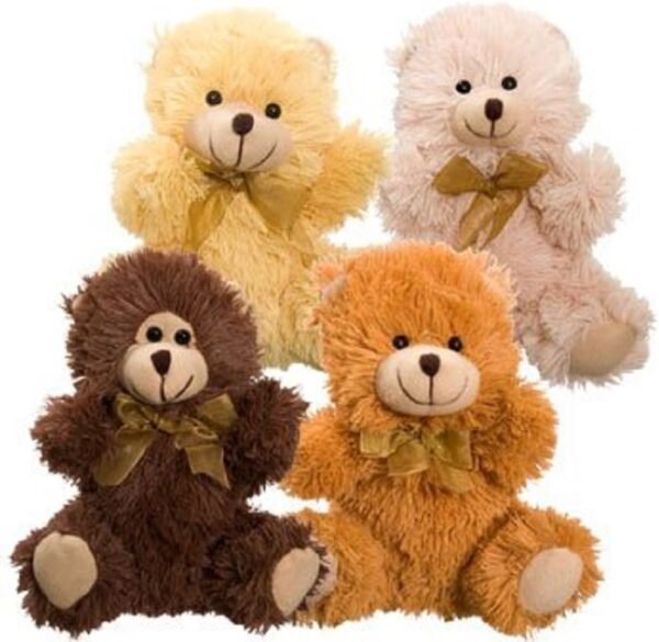 4 Cuddly Cousins Plush Sitting Stuffed Bears 7 Brown Tan Beige Rusty