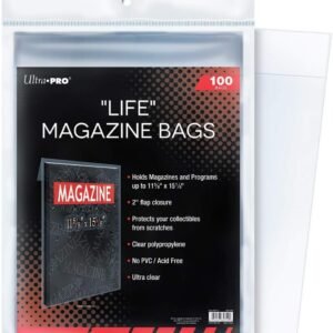 Ultra PRO Life Magazine 11-5/8 x 15-1/8 Bags 100 Count Pack, Small,