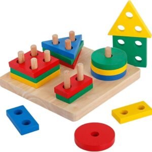 bodolo Wooden preschoolers Geometric Shape Classification Board Puzzle Childrens Toys