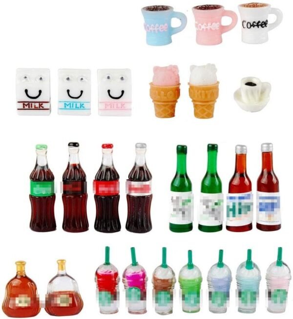 NWFashion Miniature Drinks Bottle 26pcs Mix Kit Toy Fun Kids