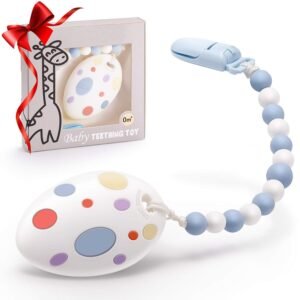 Teething Toys Dinosaur Egg Baby Teether Colorful Egg-Shaped Teethers for Babies BPA