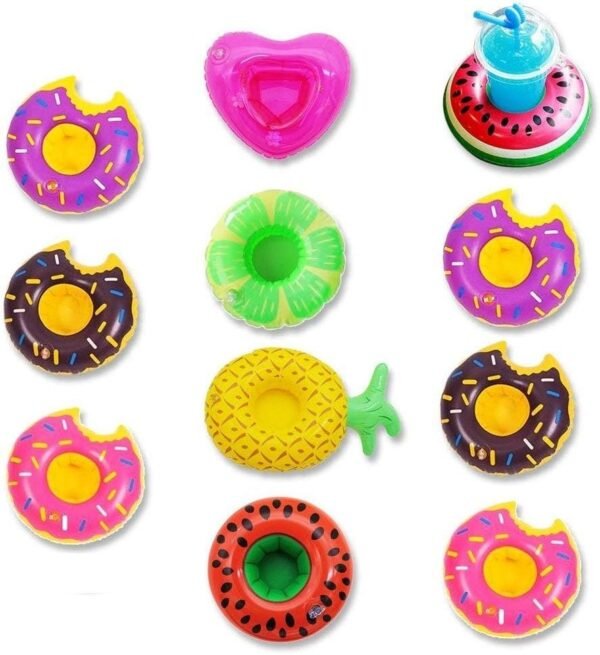 TOLTOL Inflatable Drink Holders, 10 Packs Floats Cup Holders Pool Cup Holders