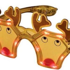 The Electric Mammoth LED Light Up Flashing Christmas Glasses Reindeer