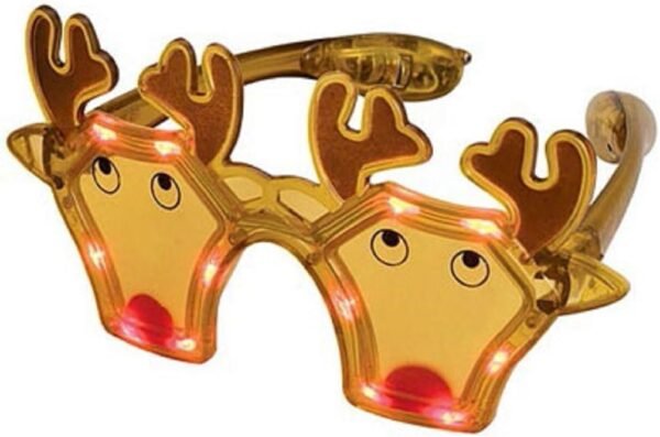 The Electric Mammoth LED Light Up Flashing Christmas Glasses Reindeer