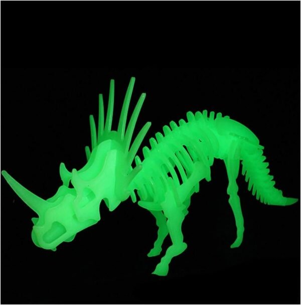 3D Dinosaur Puzzle Night Light Luminous Toys - Building Blocks Age 3