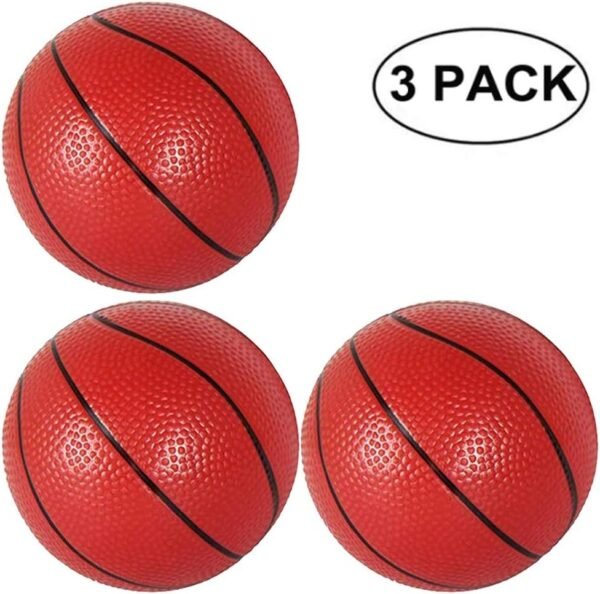 Xstar 3PCS Mini Baketball Kick Balls Replacement Rubber Plastic Baketball Toy Plastic