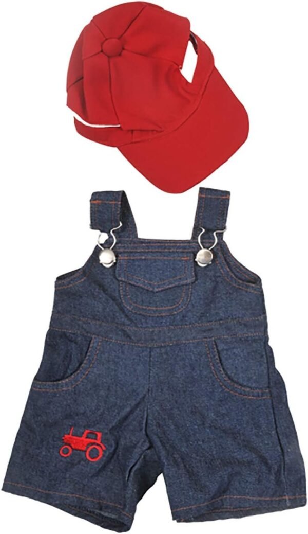 Farmer Outfit with Cap Outfit Teddy Bear Clothes Fits Most 14 -