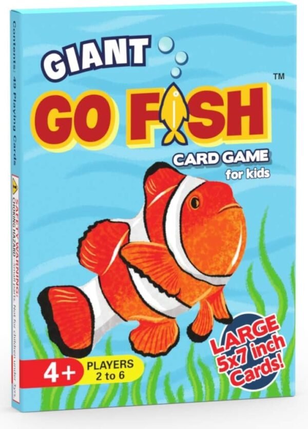 Giant Go Fish Card Game for Kids - Large 5x7 Inch Cards