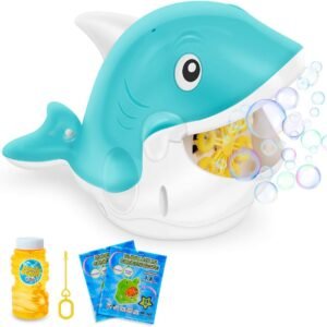 Bubble Machine for Kids Toddlers, Automatic Bubble Blower with Bubble Solution for