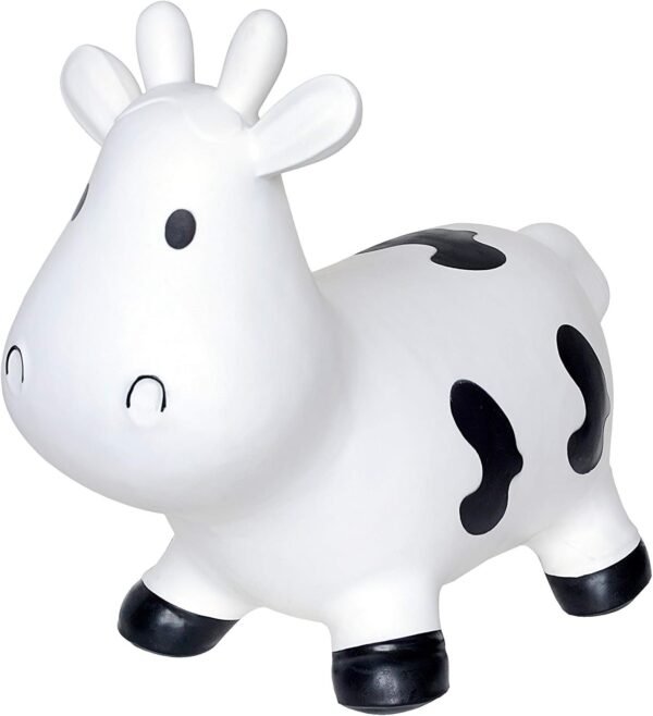 White Cow Bounce & Ride-on Inflatable Hopper Toddler Toy with Pump