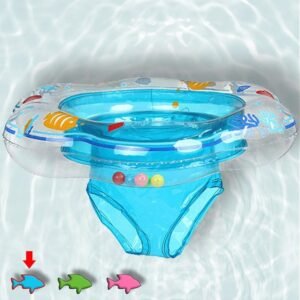 Baby Swimming Ring Floats with Safety Seat Double Airbag Swim Rings for