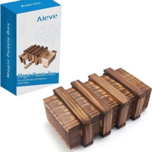 AIEVE Puzzle Box, Puzzle Box for Adults, Difficult Magic Box Wooden Puzzle