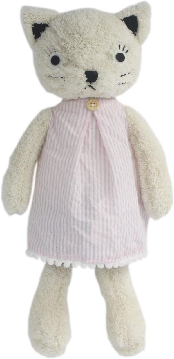 jiaru Stuffed Animals Cats Plush Toys Dressed Dolls with Removable Clothes White,