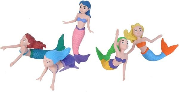 Wild Republic Mermaid Figurines Fivepiece Collection Polybag, Mermaid Toys, Mermaid Doll, Gifts