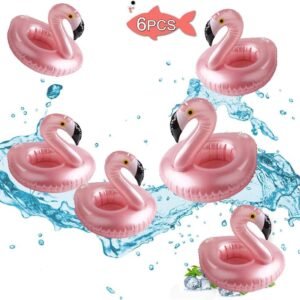 Brave Hours 6 Pack Drink Floats Cute Animal Pool Drink Holder Set