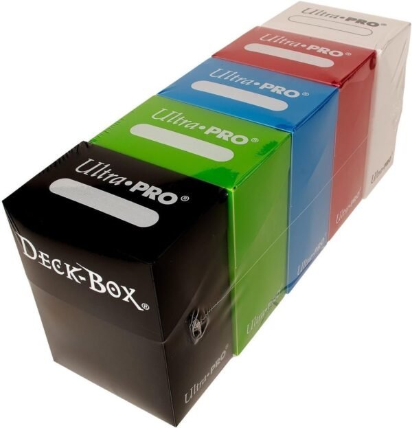 Ultra Pro Magic/Pokemon/YuGiOh Cards Deck Boxes, Set of 5 Red, Blue, Green,
