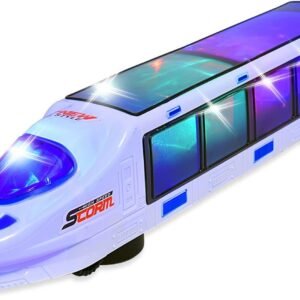 WolVol Beautiful 3D Lightning Electric Train Toy for Kids with Music, goes
