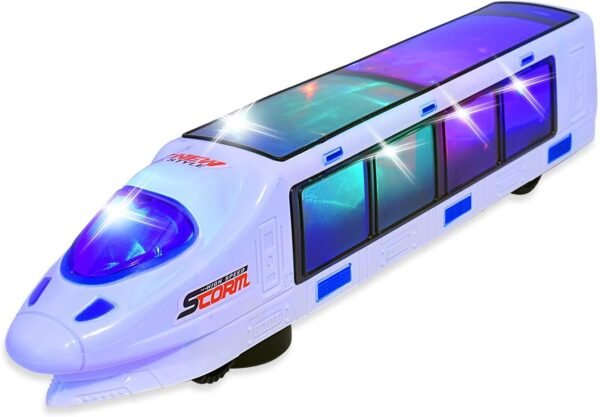 WolVol Beautiful 3D Lightning Electric Train Toy for Kids with Music, goes