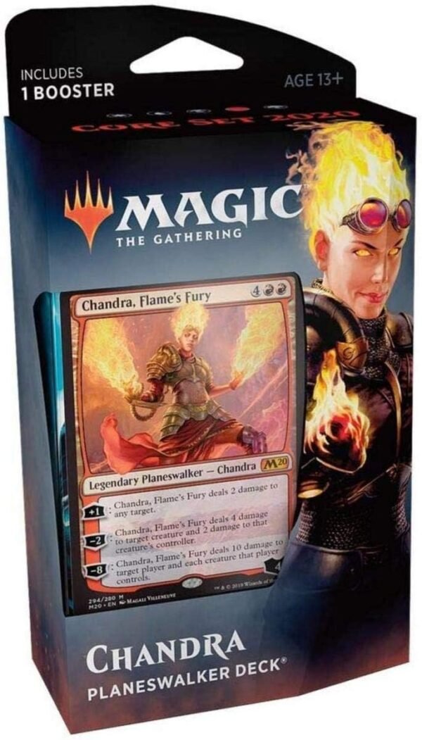 Magic The Gathering MTG Core Set 2020 Planeswalker Deck - Chandra w/Booster