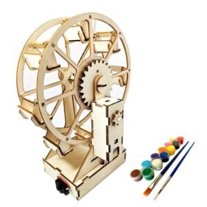 Electric Wooden Ferris Wheel Building Kit - DIY STEM Educational Toys for