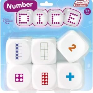 Junior Learning Number Dice Educational Action Games Kit Toy Fun
