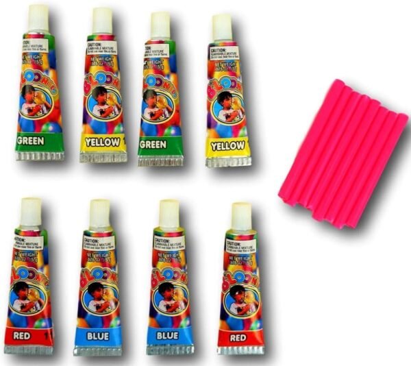 Bloonies Plastic Balloons Variety Pack, 8 Tubes of Assorted Colors