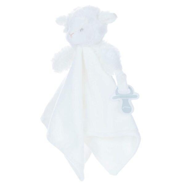 Carters Lamb Plush Stuffed Animal Snuggler Blanket - White Kit