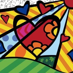 Diy oil painting, paint by number kits for kids - Colorful heart