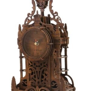 nicknack 3D Wooden Puzzle,Model Kits Desk Clock-Laser Cut Clock Model Kits, Christmas