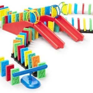 Bulk Dominoes 143 pcs Kinetic Dominoes Stacking Building Toppling Chain Reaction Dominoes