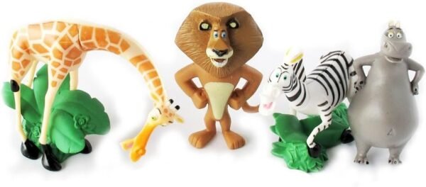 Set of 4 Madagscar 3 to 4 Figures Featuring Gloria the Hippo,