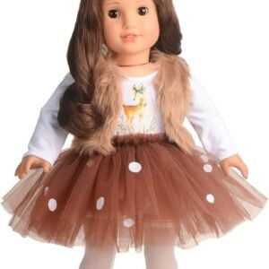 sweet dolly Doll Clothes Deer Costume Tutu Dress fits 18 Inch American