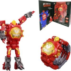 SLKIJDHFB Robot Watch for Kids - 2 in 1 Digital Deformation Robot