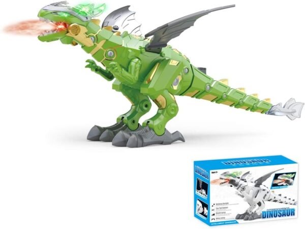 Kids Dinosaur Robot Toy, Electronic Walking Dinosaur Dragon Robot with Spray Function