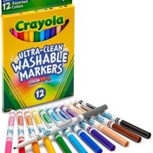 Crayola Fine Line Markers, Washable Markers, 12 Count Kit Toy