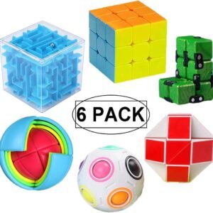 6 Pack Brain Teaser Puzzles Toy Set, Vdealen Brain Teaser Toys Bundle