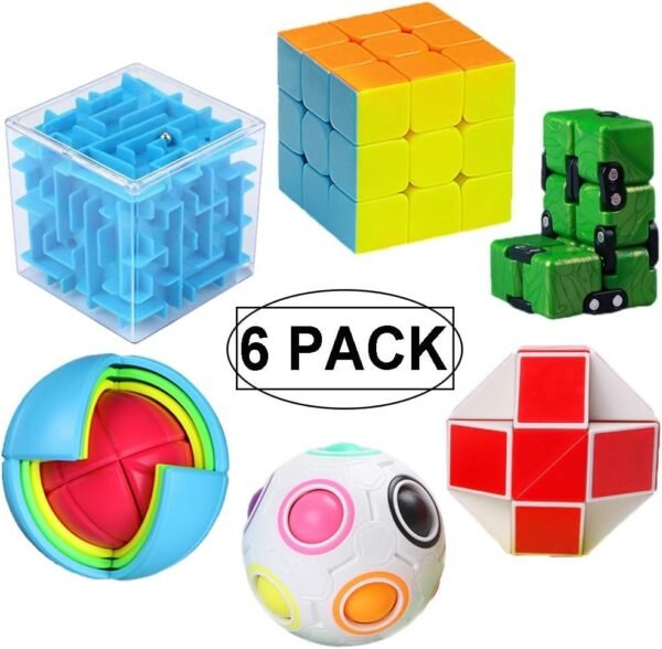 6 Pack Brain Teaser Puzzles Toy Set, Vdealen Brain Teaser Toys Bundle