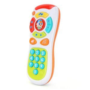 Zooawa Baby Remote Control, Early Development Educational Learning Lights Remote Toy, Click