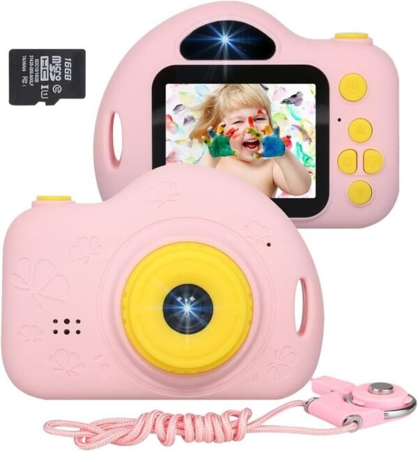JLtech Kids Camera, Digital Video Recorder Camera for Girls, Rechargeable Shockproof Mini