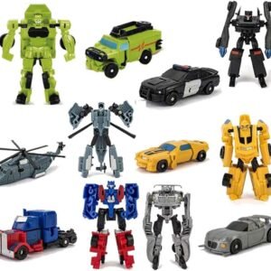 HAYUL 6 PCS Car Robot Toys, Mini Action Figure, Deformation Robot for