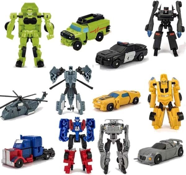 HAYUL 6 PCS Car Robot Toys, Mini Action Figure, Deformation Robot for