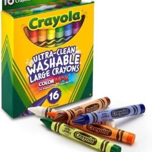 Crayola 52-3281 Large Washable Crayons Assorted Colors 16 Count Pack of 2